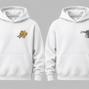 Couple Hoodies - Tom and Jerry in White